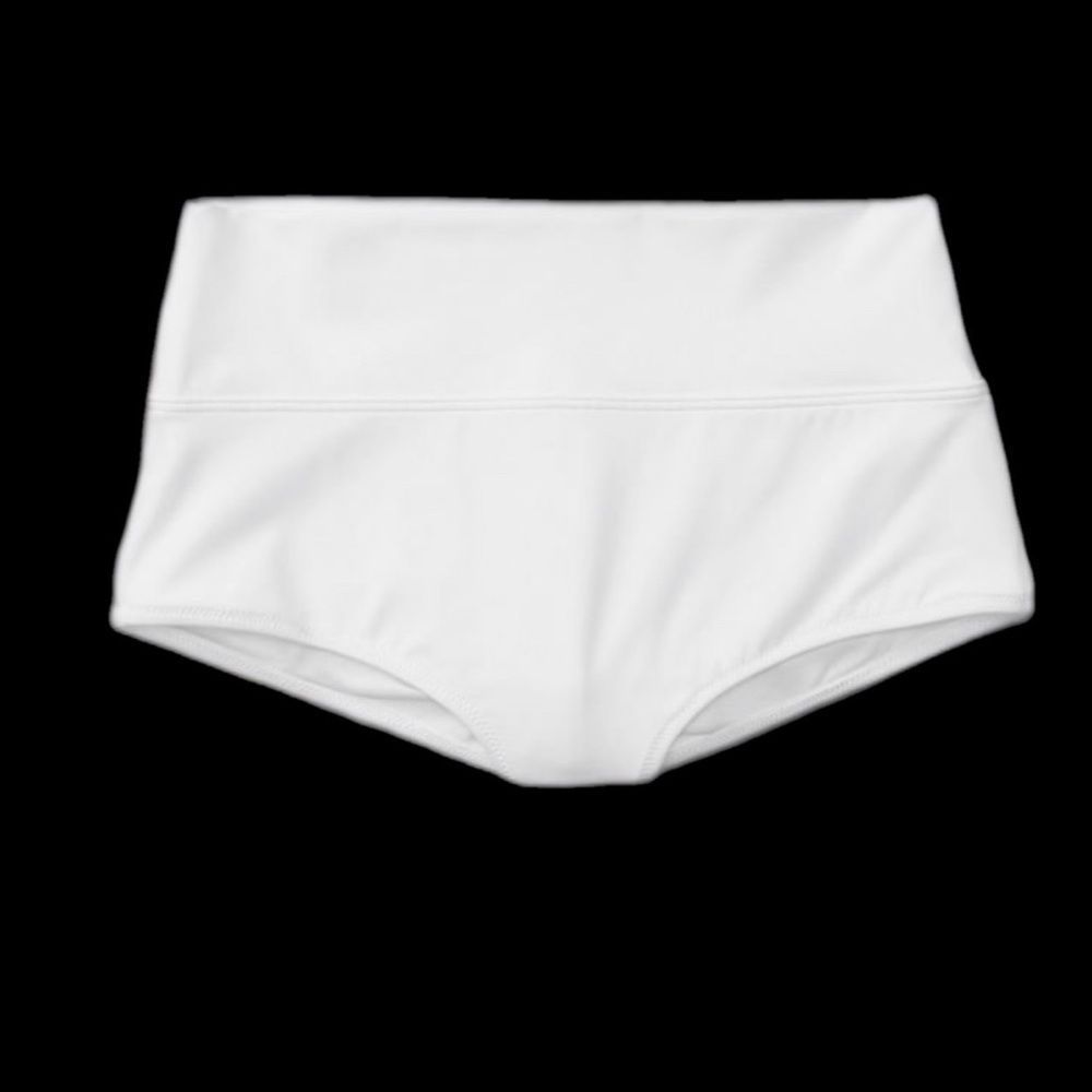 Victoria’s Secret Pink Swim High Waist Shortie Bikini Bottom Black Optic White - Picture 5 of 8